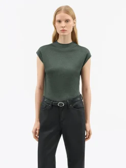 Cela Stickad Lurex Topp