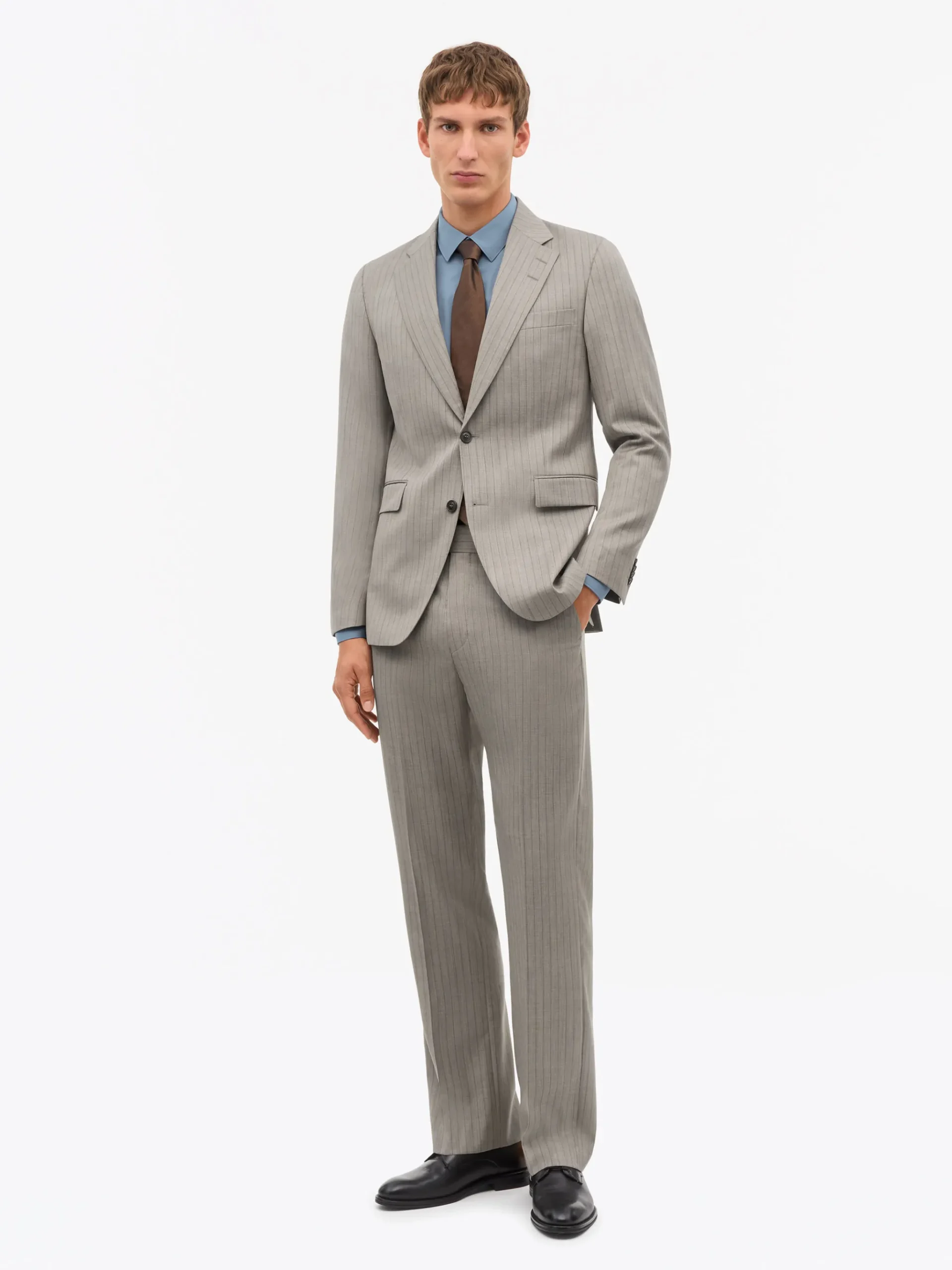 Ease pinstripe kostym i ull