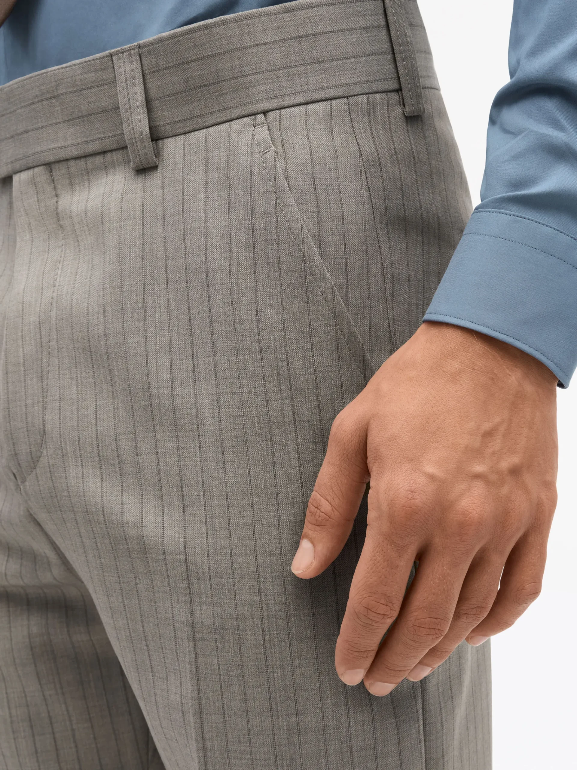 Ease pinstripe kostym i ull