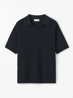 Eoin P Ribbstickad Polo