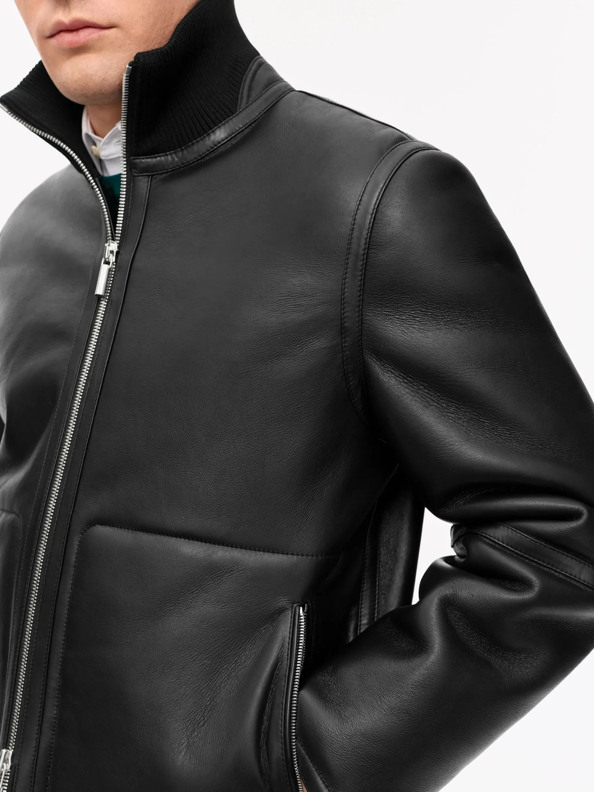 Erling Shearling Läderjacka