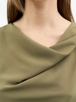 Helvie Ärmlös Satin Topp