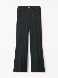 Juli Kritstrecksrandiga Bootcut-Byxor