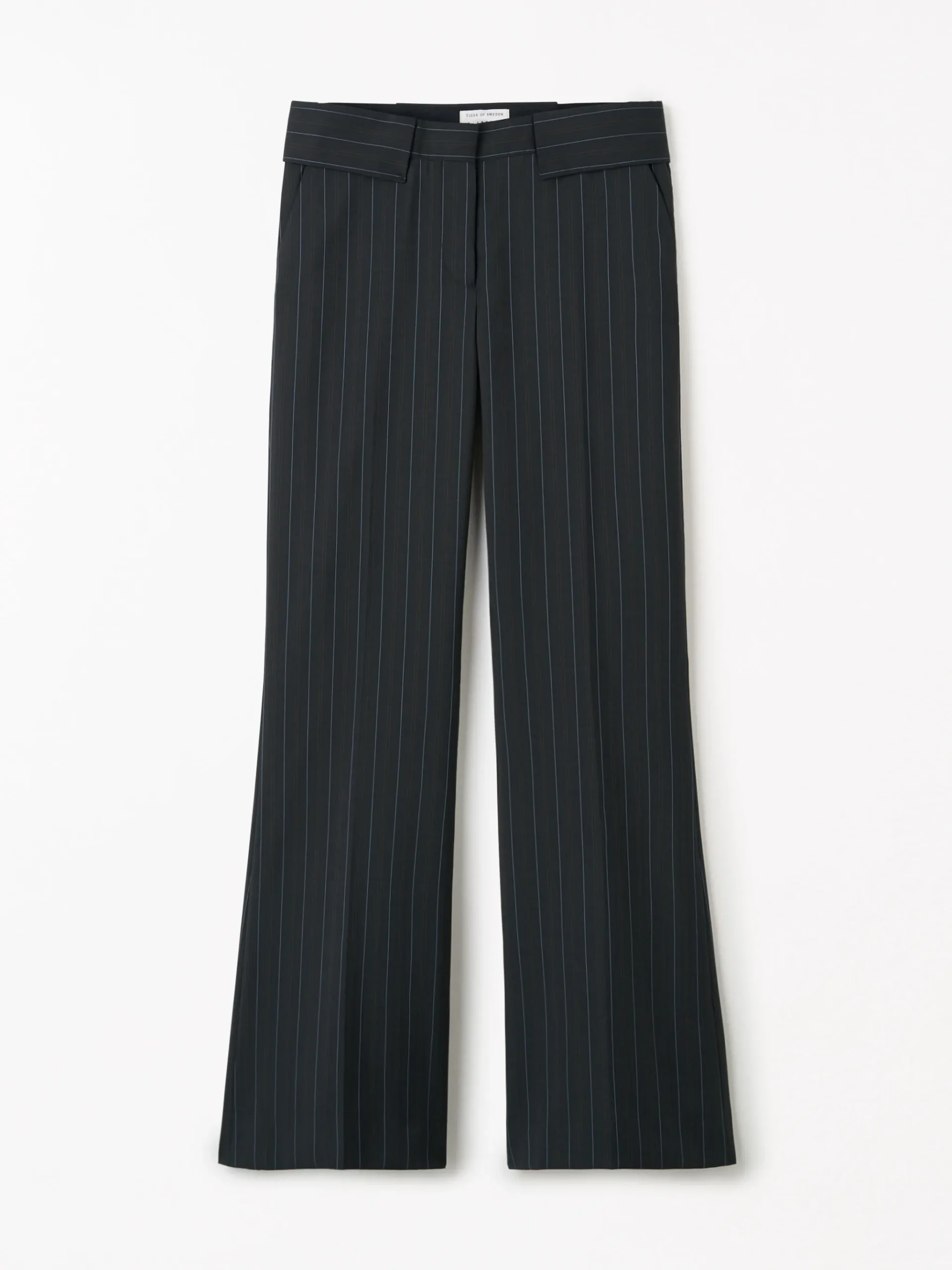 Juli Kritstrecksrandiga Bootcut-Byxor