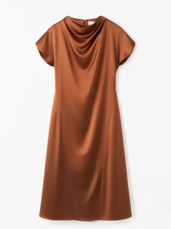 Leilani Draperad Satinklänning