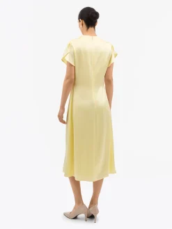 Leilani Draperad Satinklänning