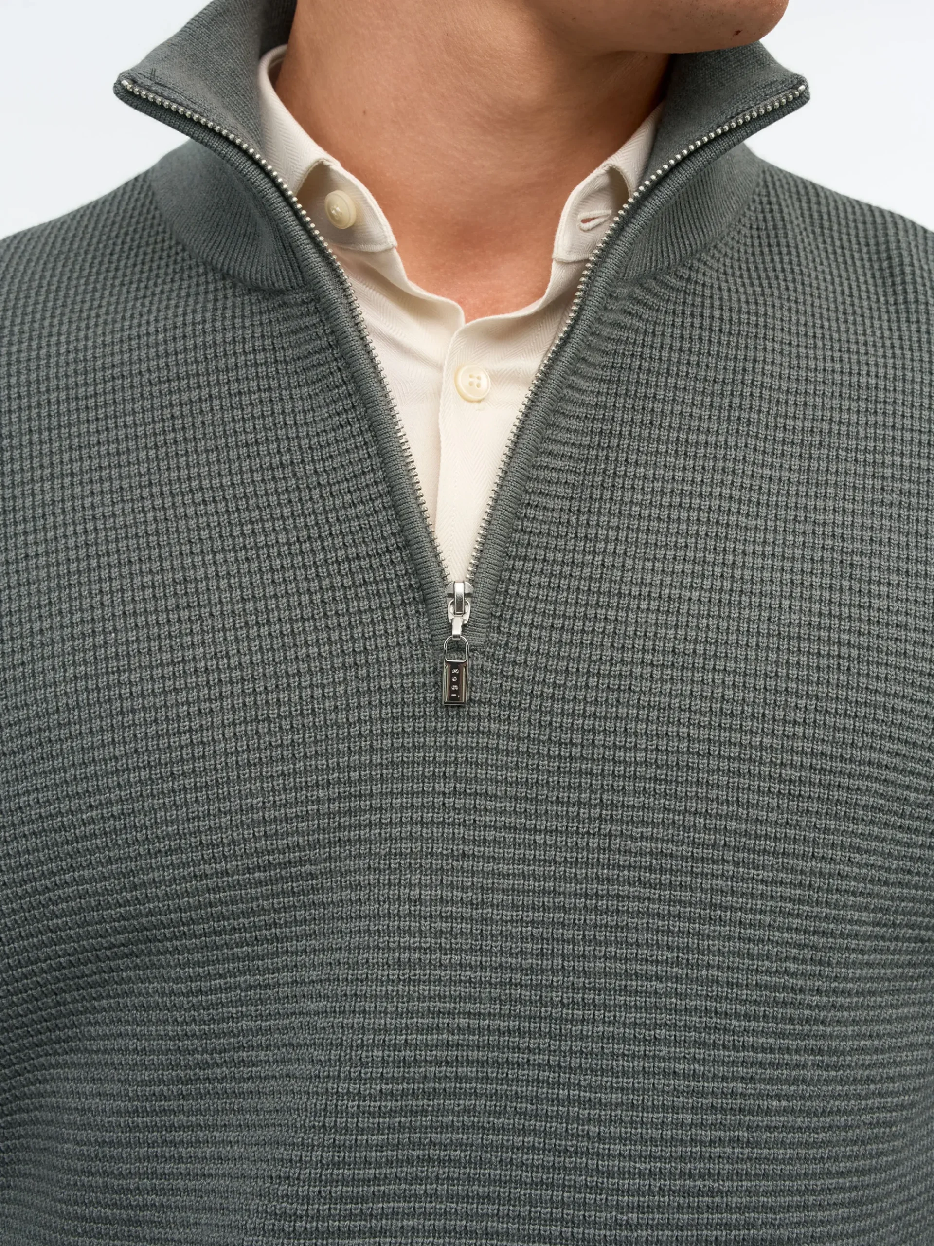 Travis Waffle-Stitch Half-Zip