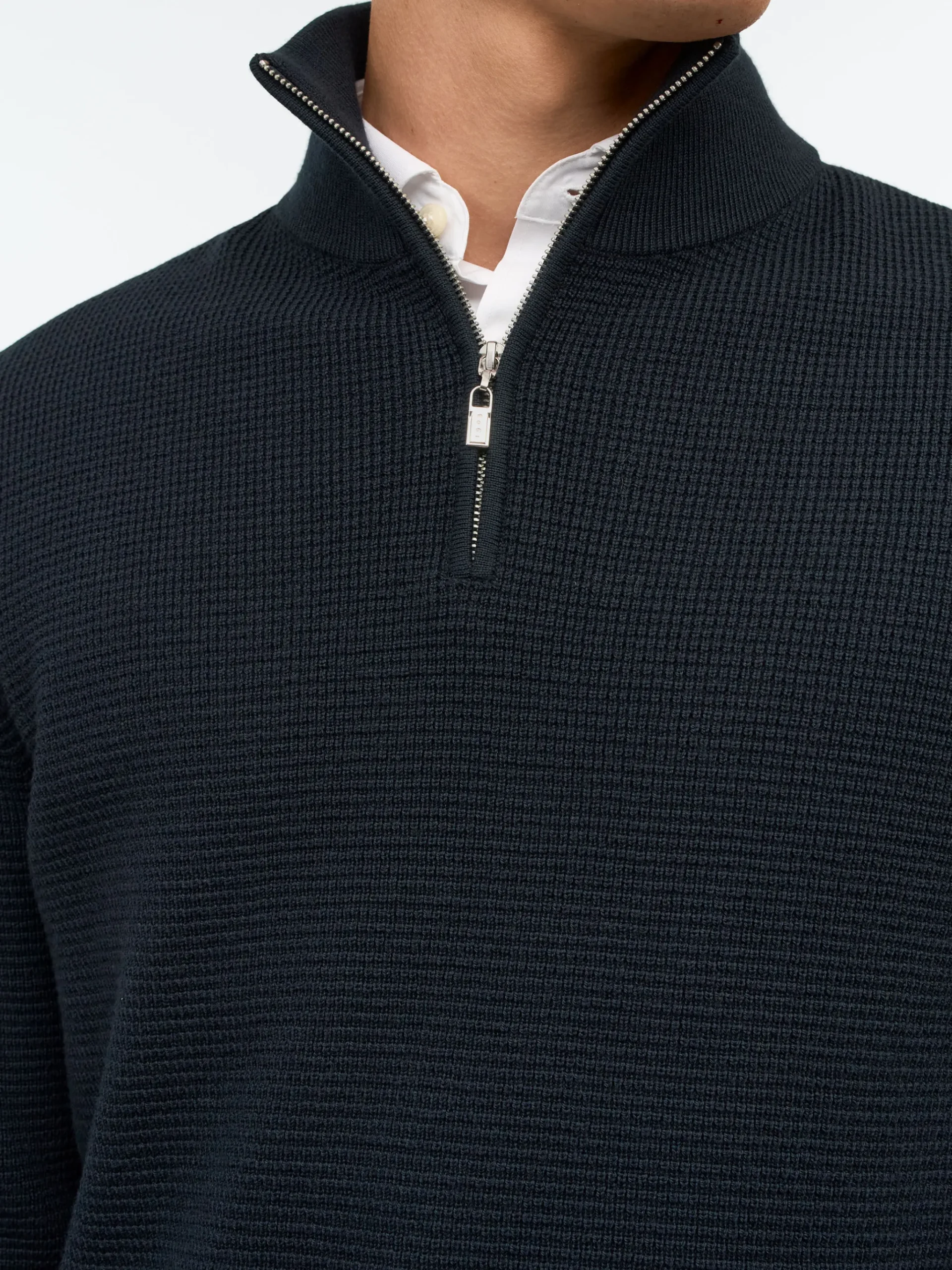 Travis Waffle-Stitch Half-Zip